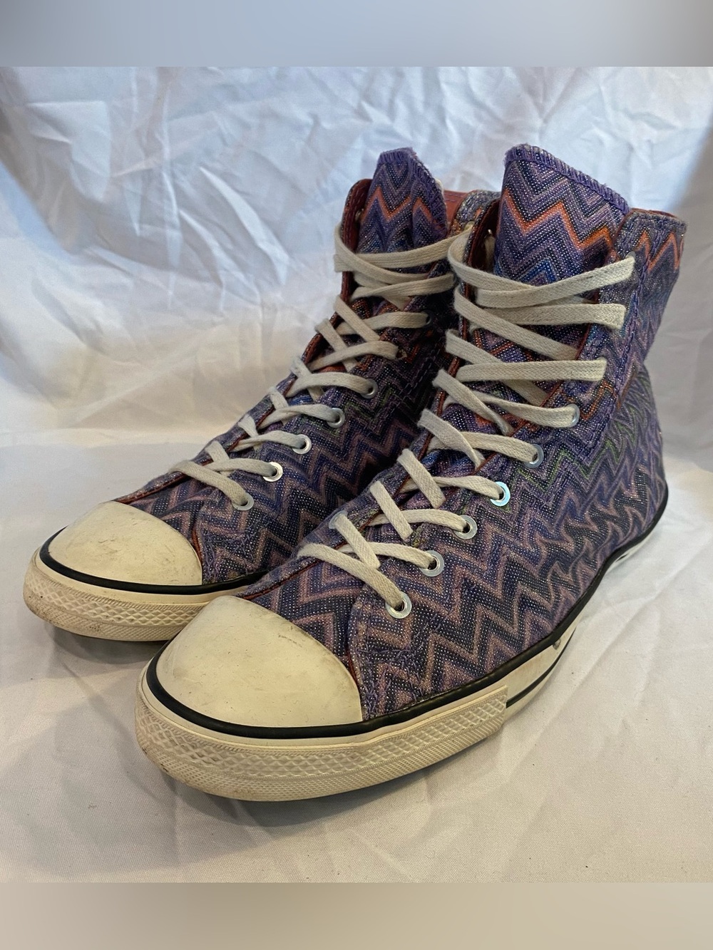 Rare Missoni x Converse Chuck Taylor High Top 8 Mediterranean Purple Metallic
